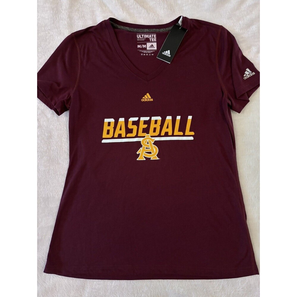 Arizona State Sun Devils Shirt Adidas NCAA Womens Ladies Tee Medium Baseball ASU